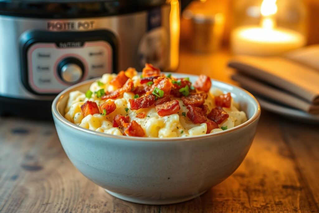 Slow Cooker Cheesy Bacon Ranch Potatoes Slow Cooker Cheesy Bacon Ranch Potatoes